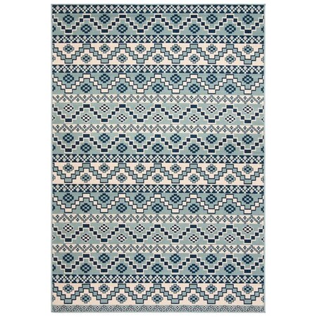 Safavieh 5 ft. 3 in. x 7 ft. 7 in. Veranda Rectangle Power Loomed Area Rug Black & Beige VER095-0421-5